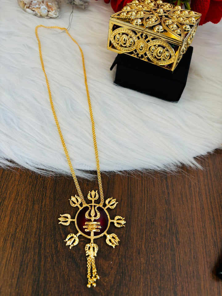 Trishula ( Gold Plated necklace set)