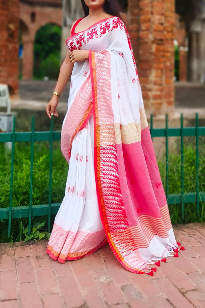 Kashful Swastik Khadi Cotton Saree