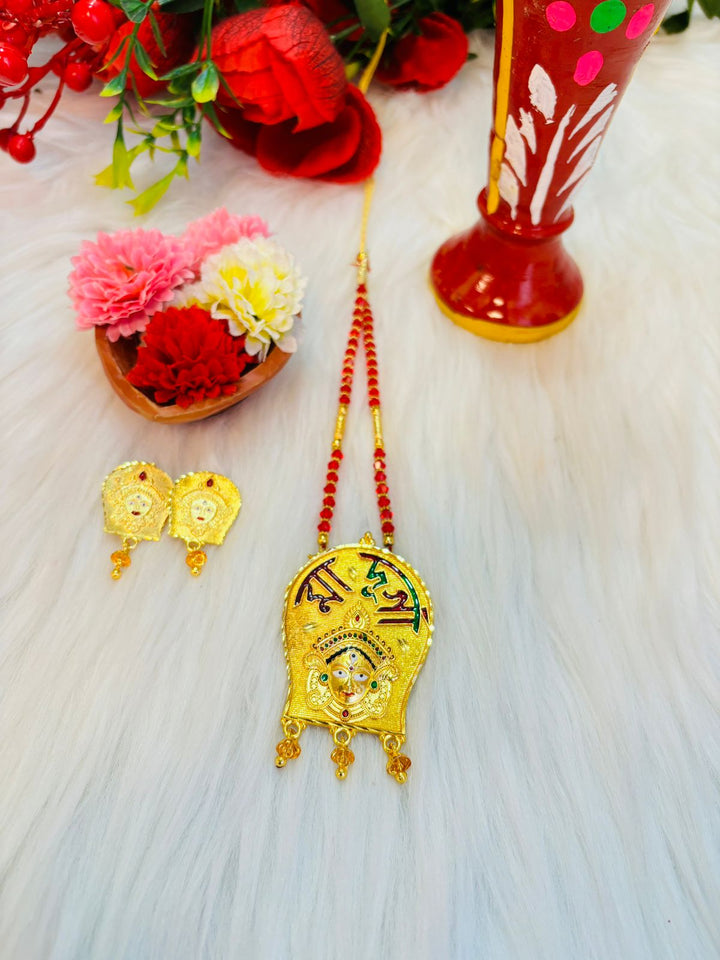 Ma Durga Blessing (Gold Plated Necklace  Set)