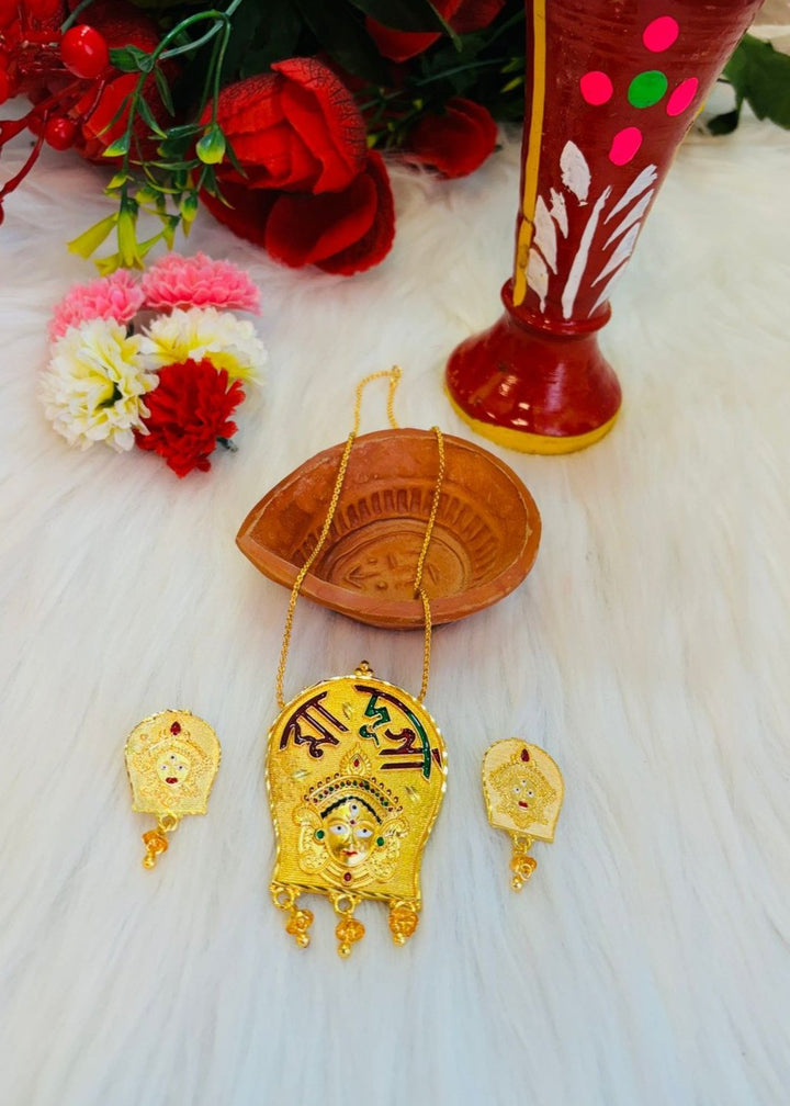 Ma Durga Blessing (Gold Plated Necklace  Set)