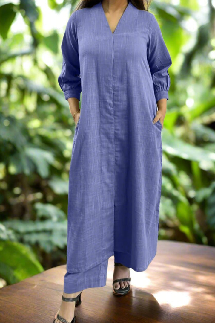 A day By The Ocean Cotton Kurti Set