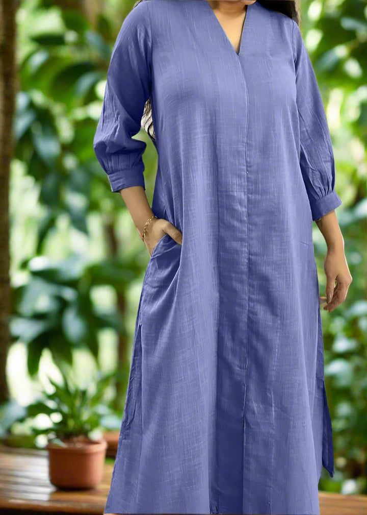 A day By The Ocean Cotton Kurti Set