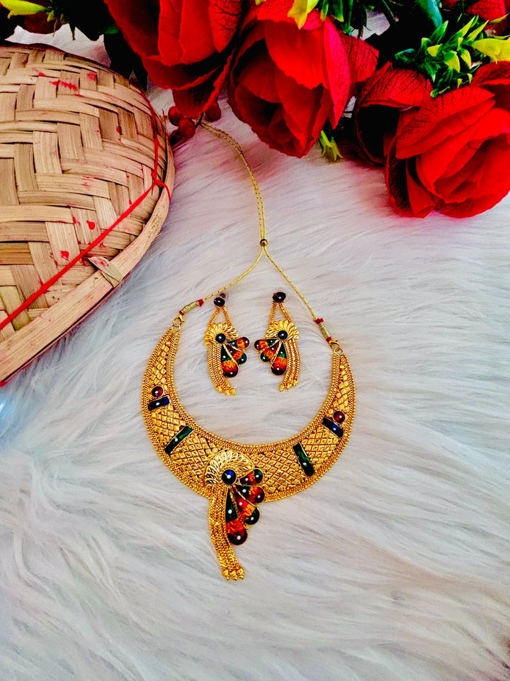 Wings Of Dream- Gold Plated Necklace Set