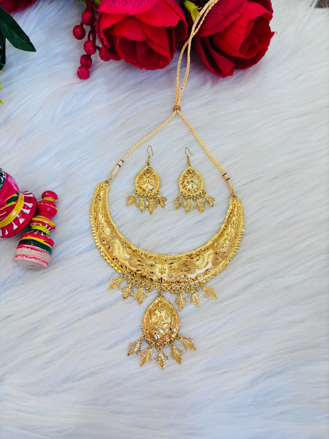 Unique Style- Gold Plated Necklace Set