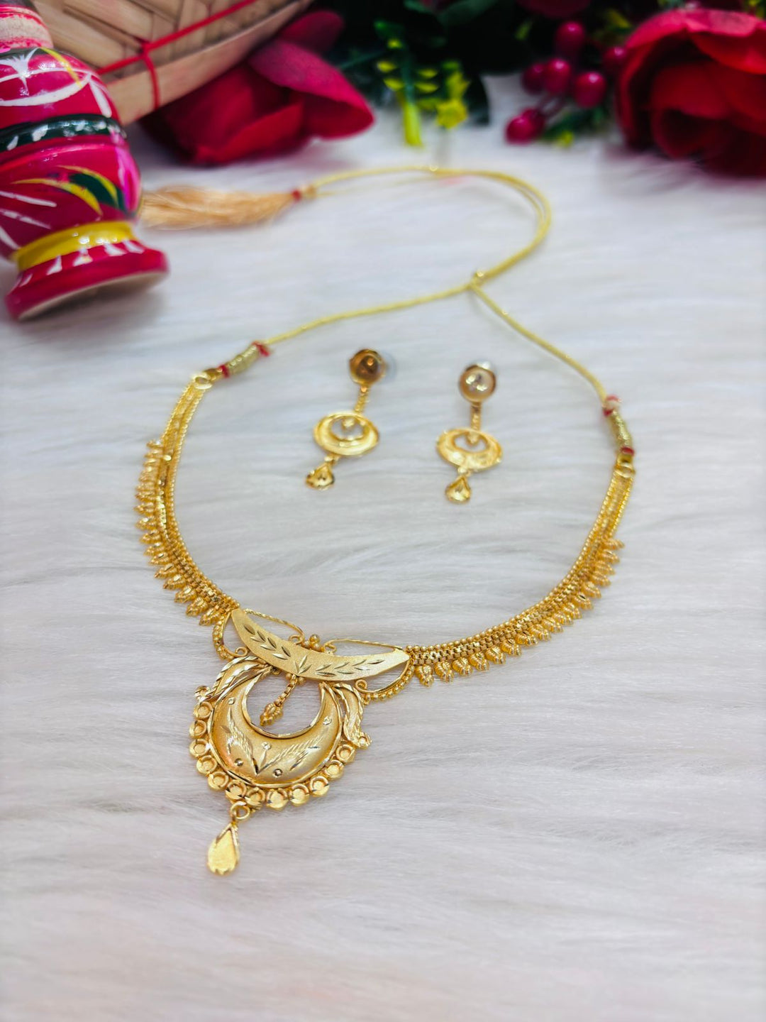 Magnificent  Gold Plated Necklace Set