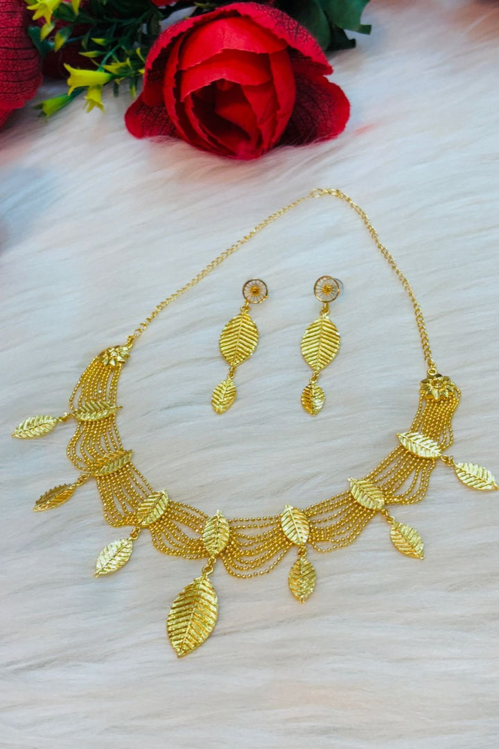 Multi Layered -Gold Plated Necklace Set