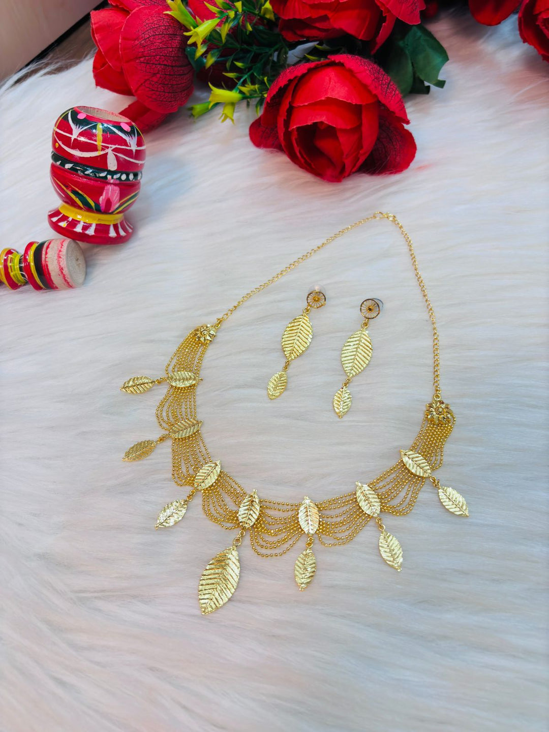 Multi Layered -Gold Plated Necklace Set