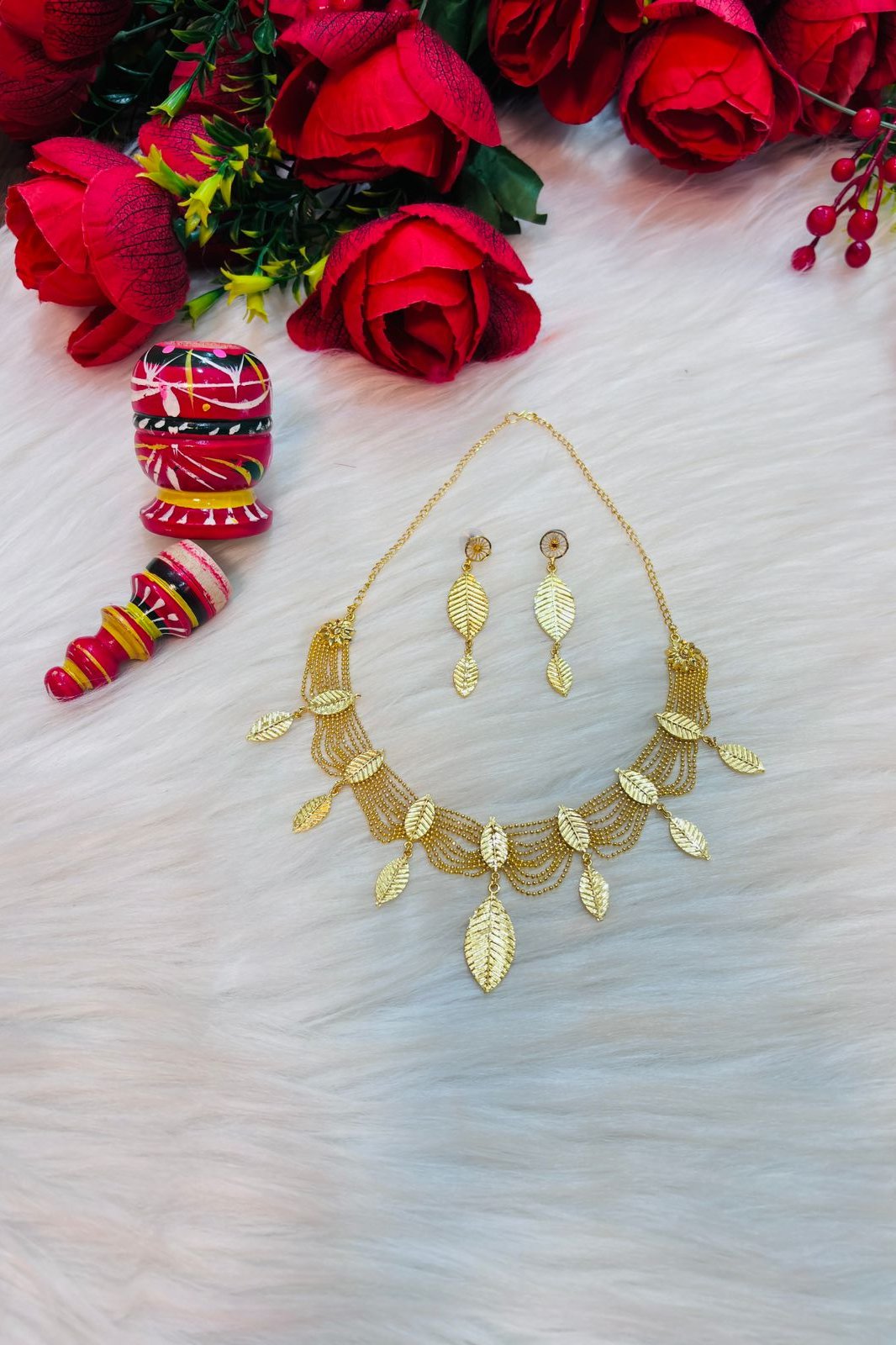 Multi Layered -Gold Plated Necklace Set