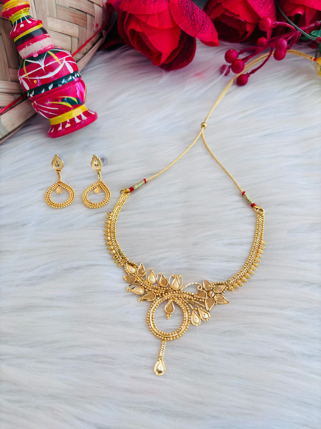 Meenakshi (Gold Plated Necklace Set)