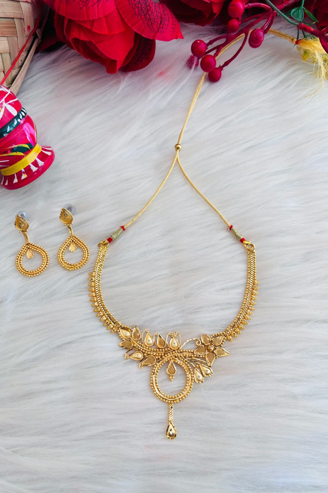 Meenakshi (Gold Plated Necklace Set)