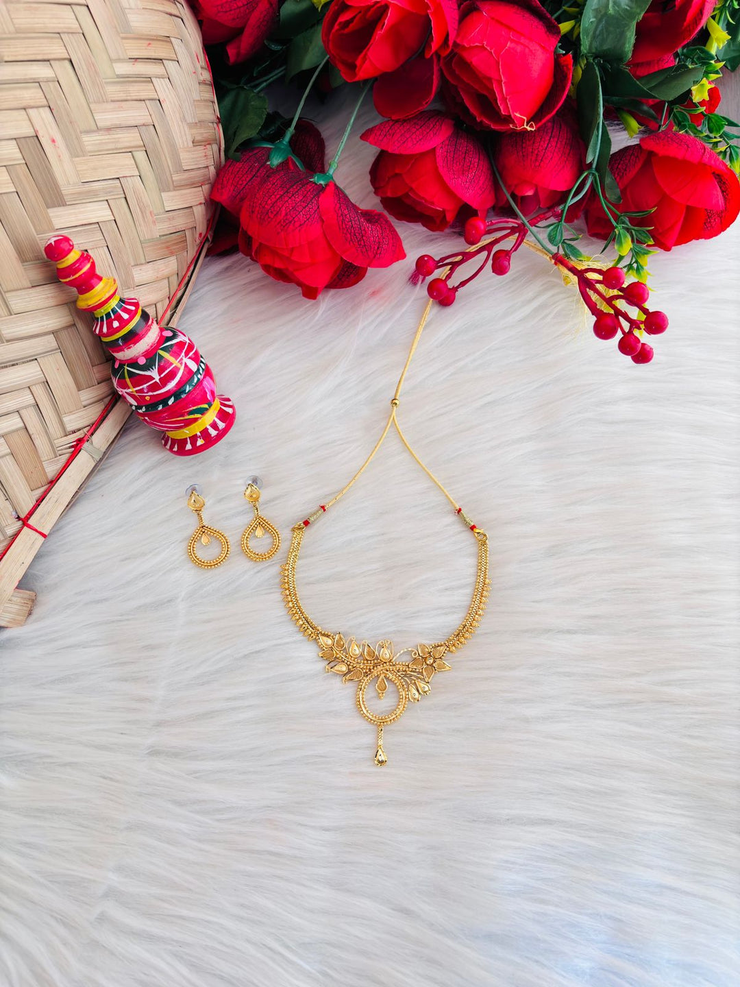 Meenakshi (Gold Plated Necklace Set)