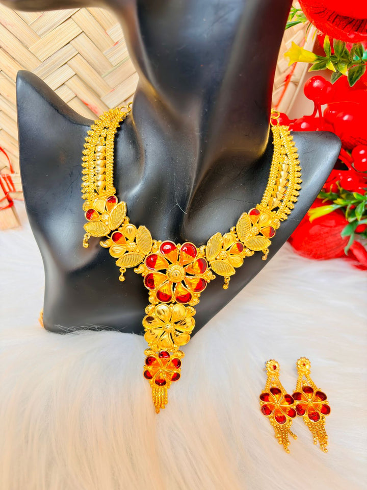 Minakari Gold Plated Rich  Necklace Set