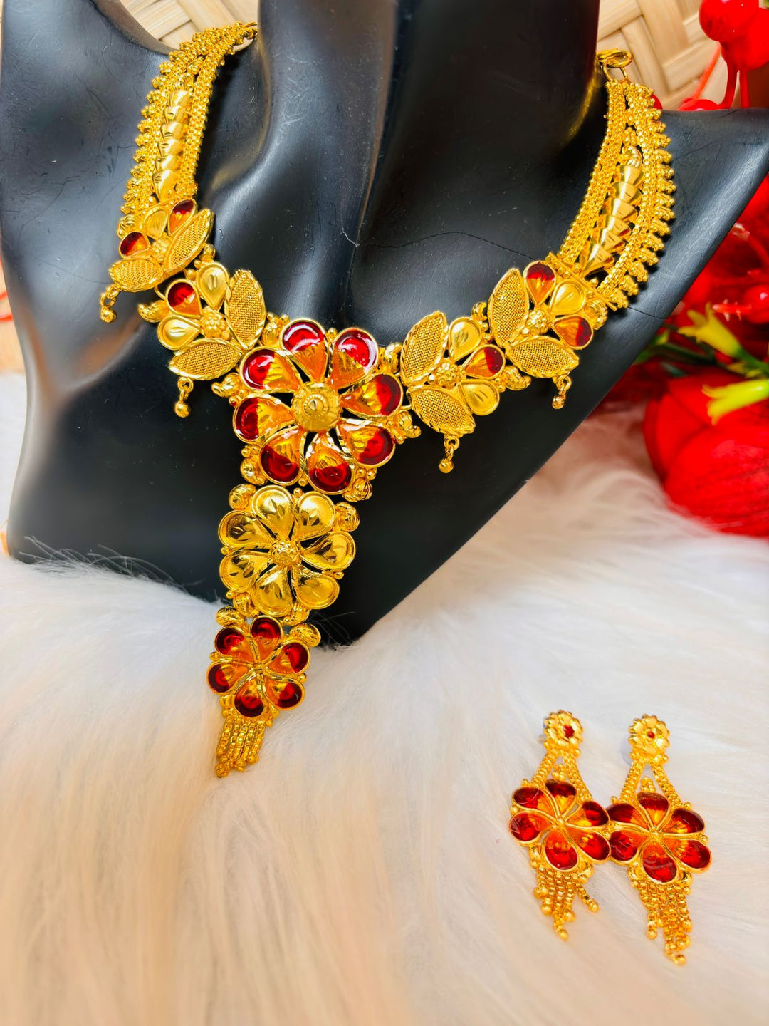 Minakari Gold Plated Rich  Necklace Set