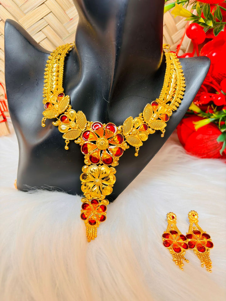 Minakari Gold Plated Rich  Necklace Set