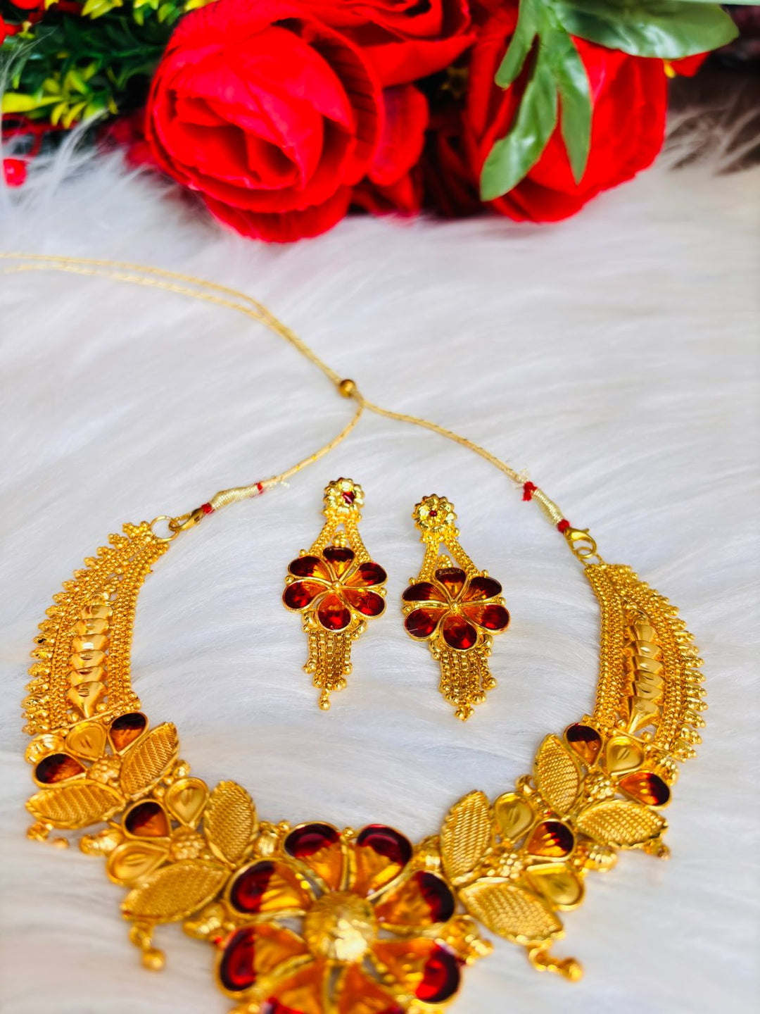 Minakari Gold Plated Rich  Necklace Set