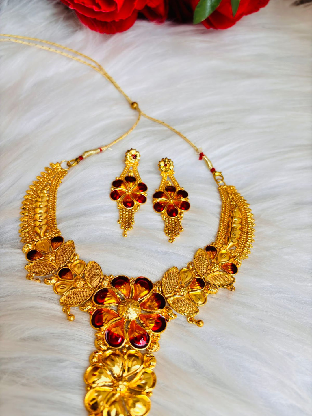 Minakari Gold Plated Rich  Necklace Set