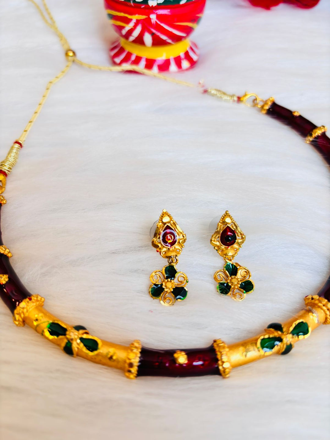 Colors Of Fashion - Gold Plated Necklace Set