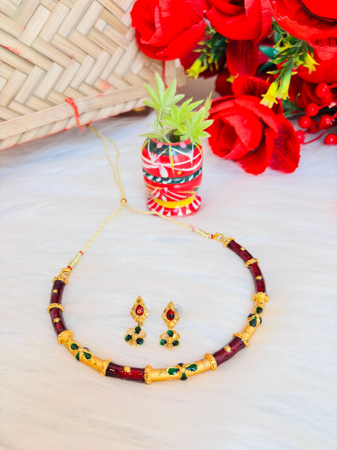 Colors Of Fashion - Gold Plated Necklace Set