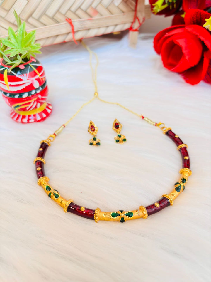 Colors Of Fashion - Gold Plated Necklace Set