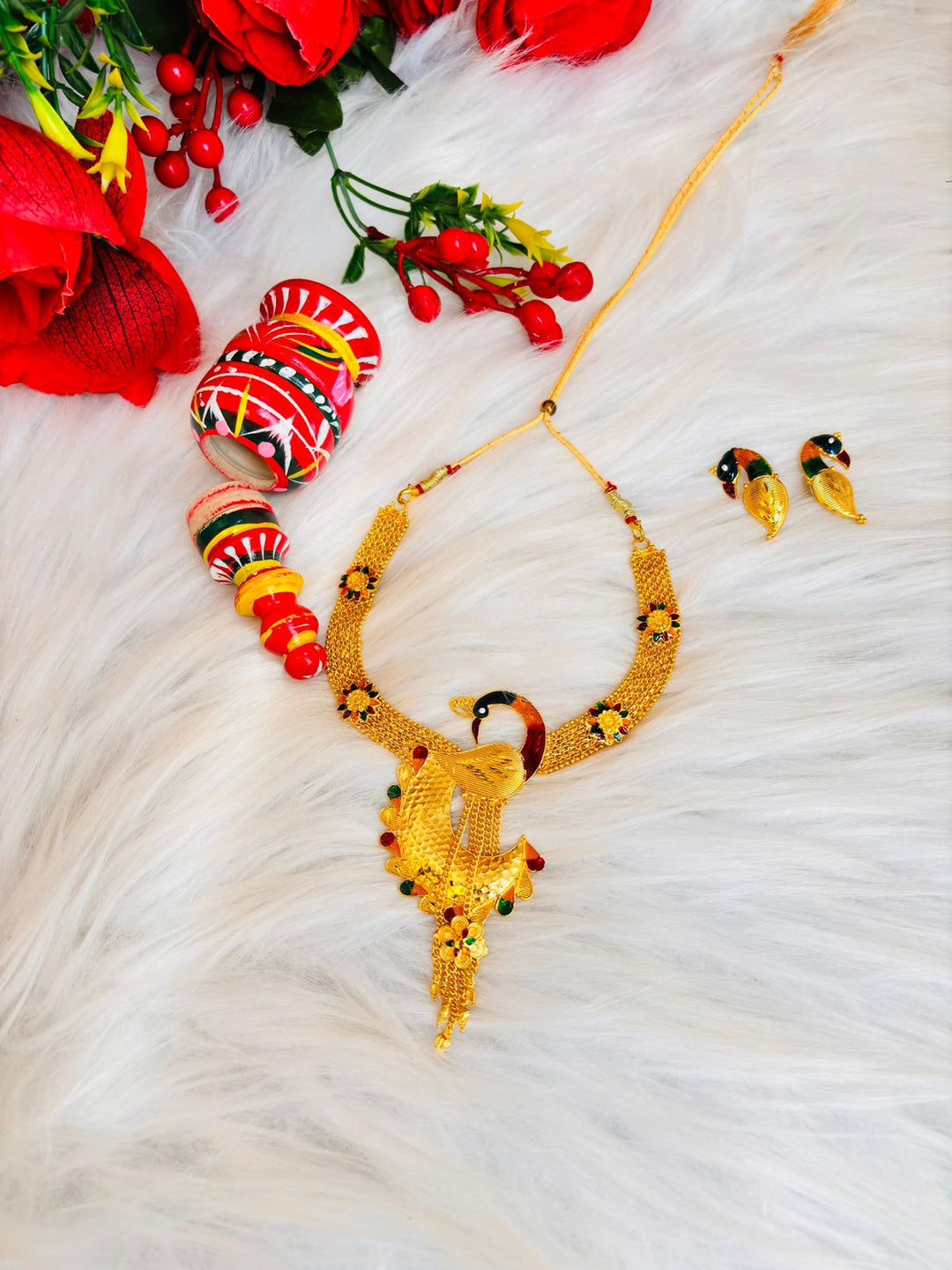 Hanshika ( Gold Plated Necklace Set)