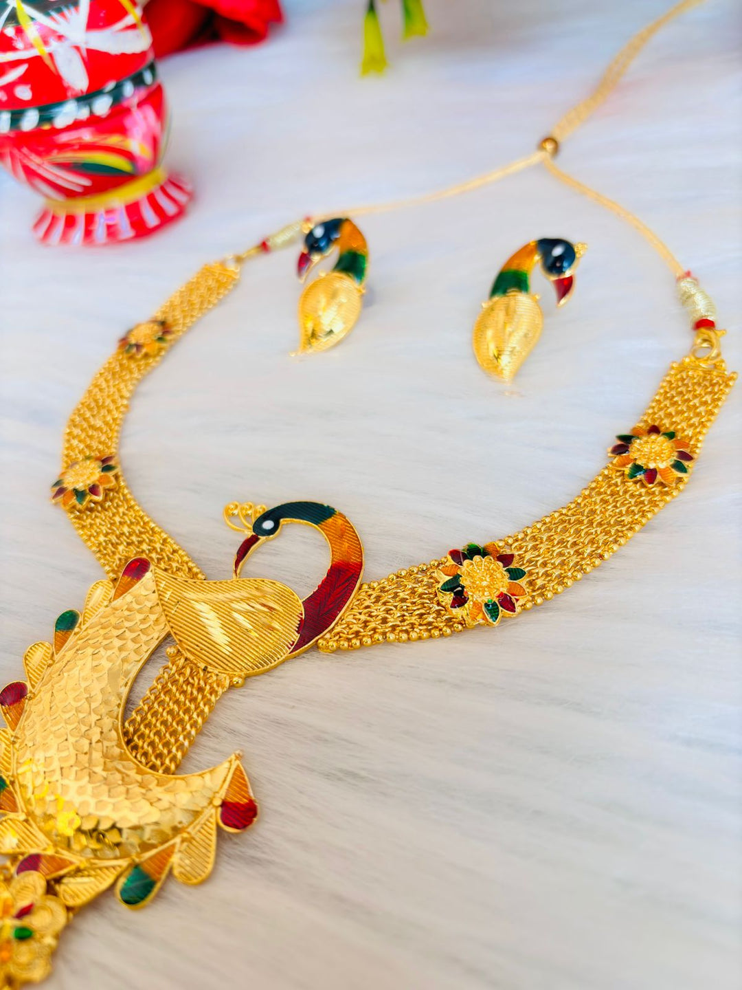 Hanshika ( Gold Plated Necklace Set)