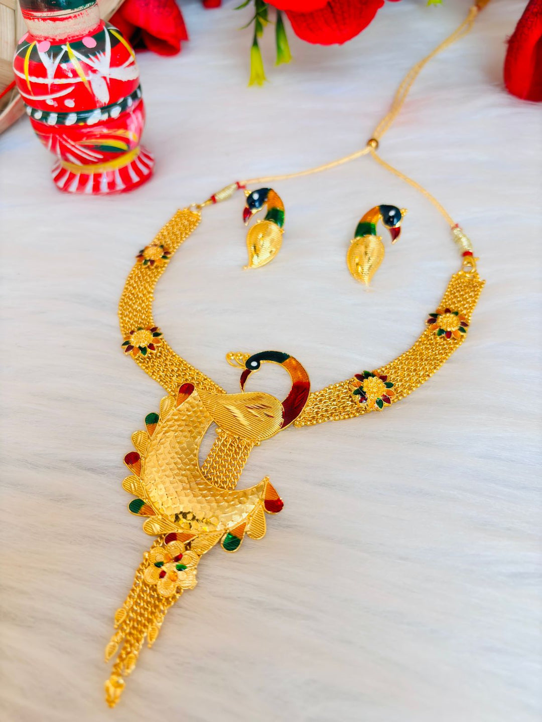 Hanshika ( Gold Plated Necklace Set)