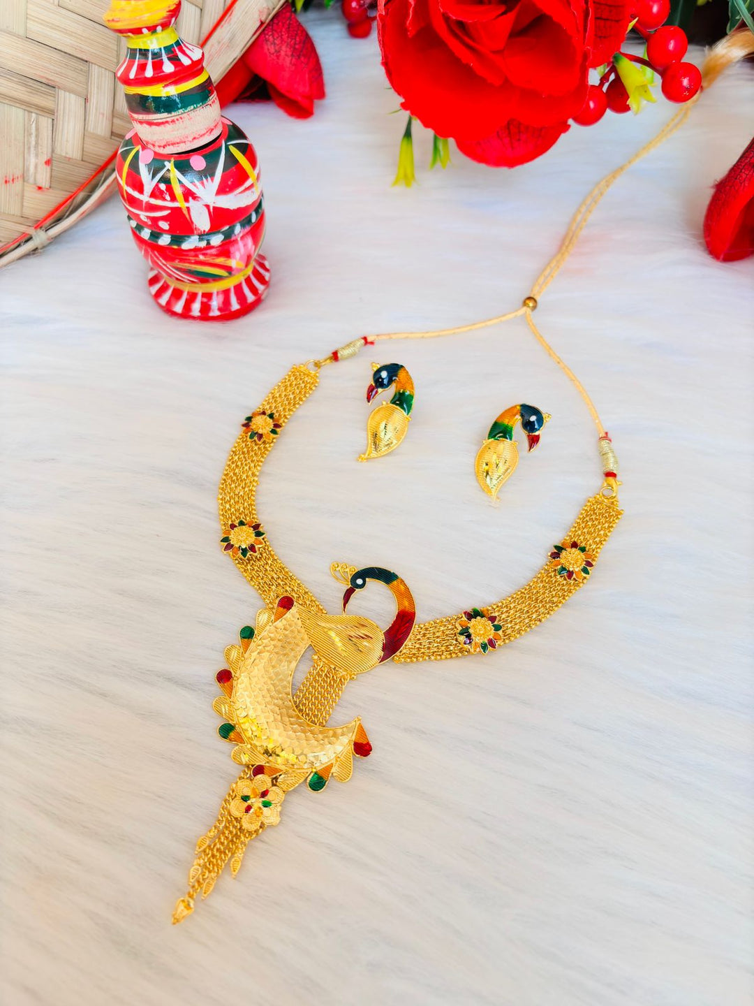 Hanshika ( Gold Plated Necklace Set)