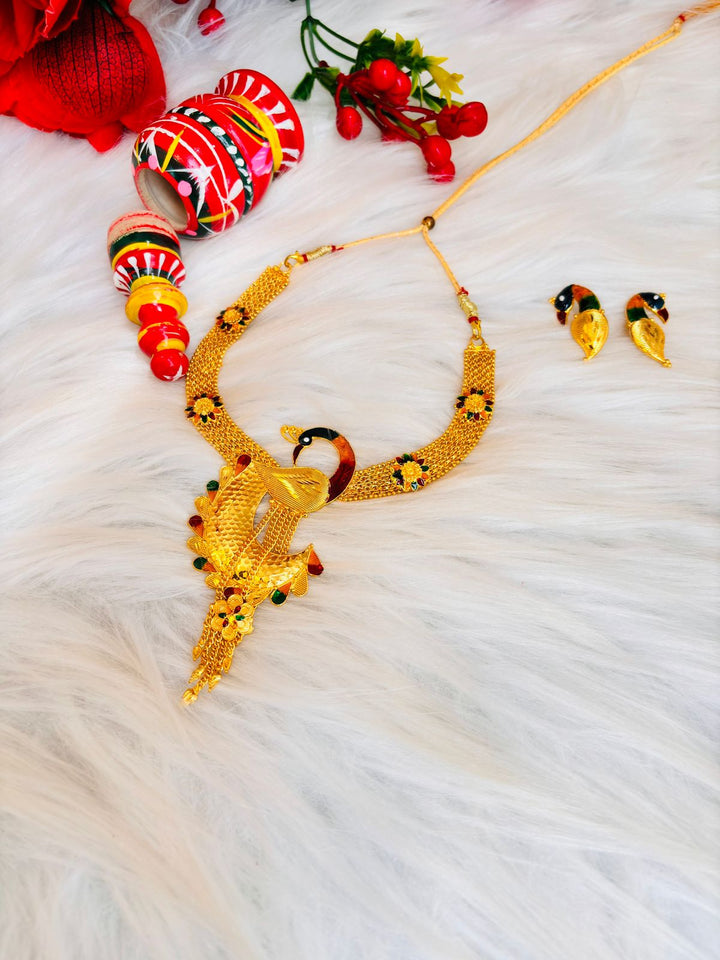 Hanshika ( Gold Plated Necklace Set)