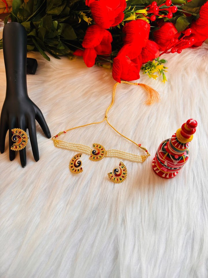 Set Of Three(Gold Plated Chocker Set)