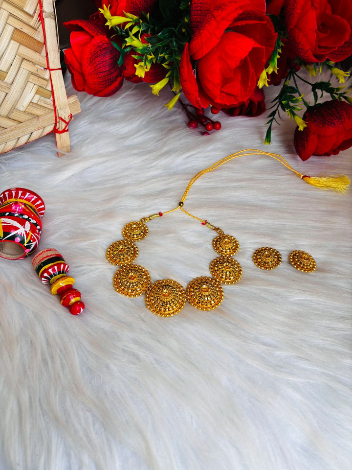 Ornamental Bliss- Gold Plated Choker Collection