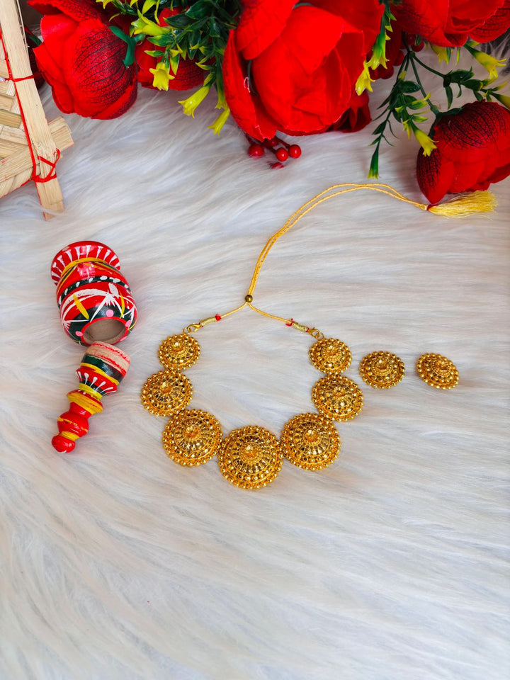 Ornamental Bliss- Gold Plated Choker Collection