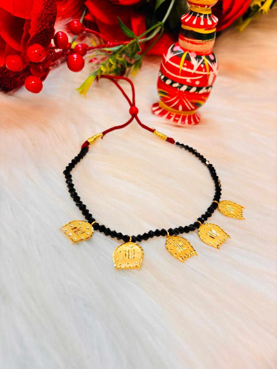 Swastik - Gold Plated Necklace Set