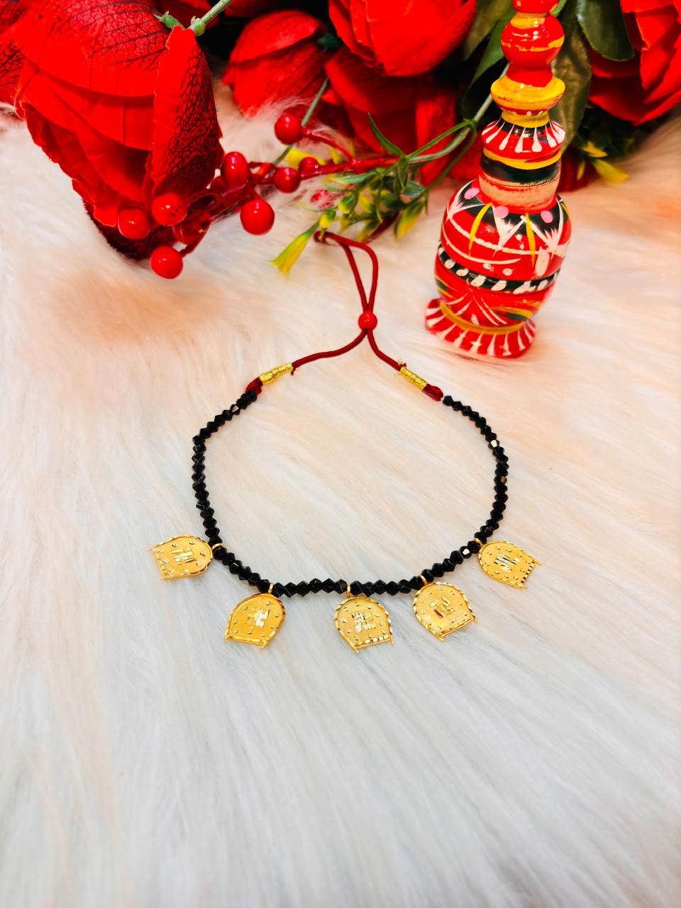 Swastik - Gold Plated Necklace Set