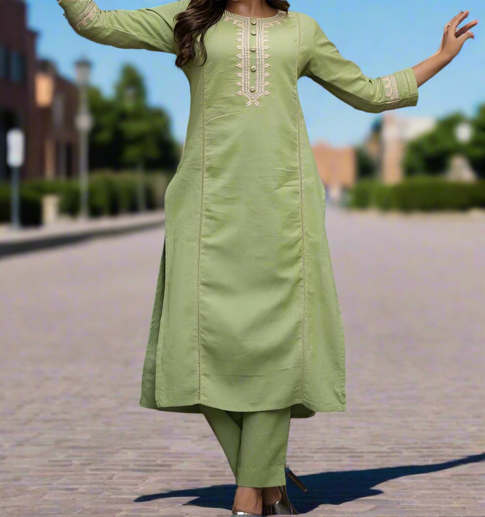 Modern Charm Cotton Kurti Set