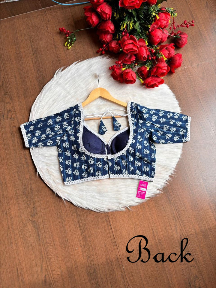 Harini Indigo Cotton Blouse