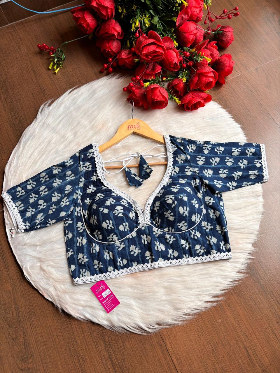 Harini Indigo Cotton Blouse