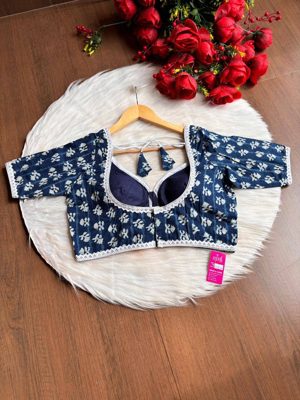 Harini Indigo Cotton Blouse