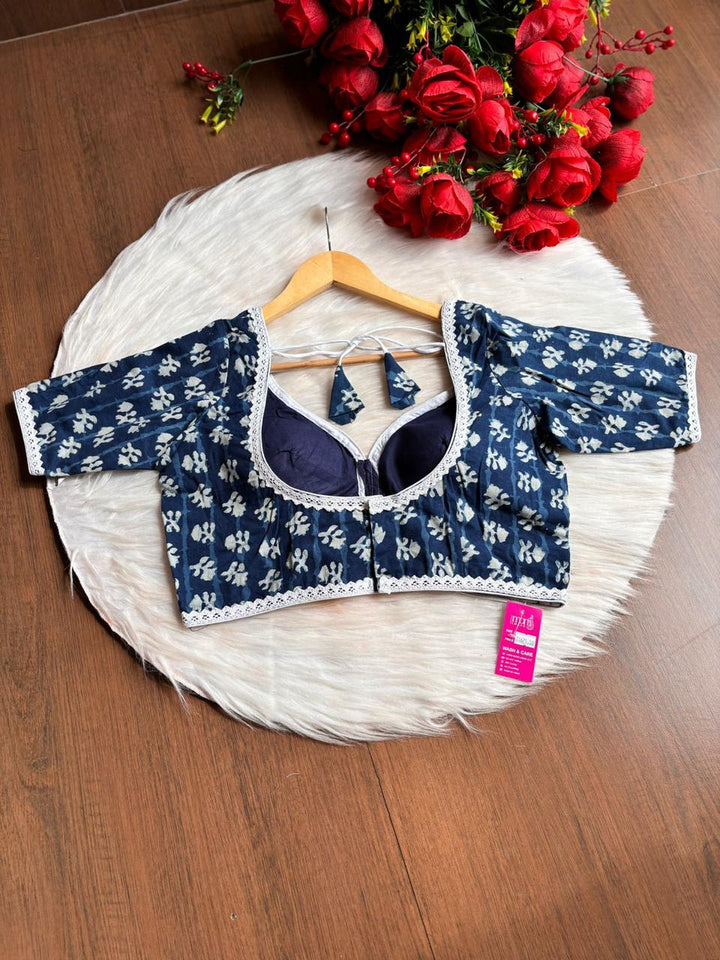 Harini Indigo Cotton Blouse