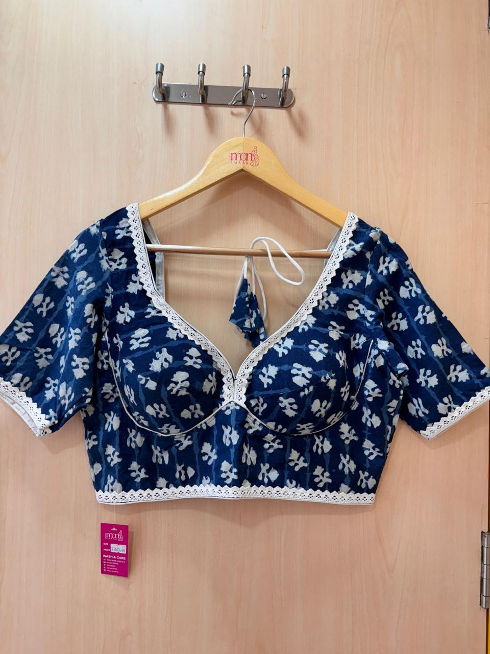 Harini Indigo Cotton Blouse