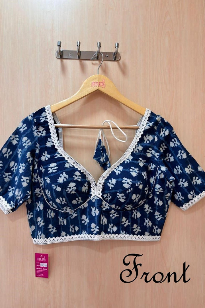 Harini Indigo Cotton Blouse