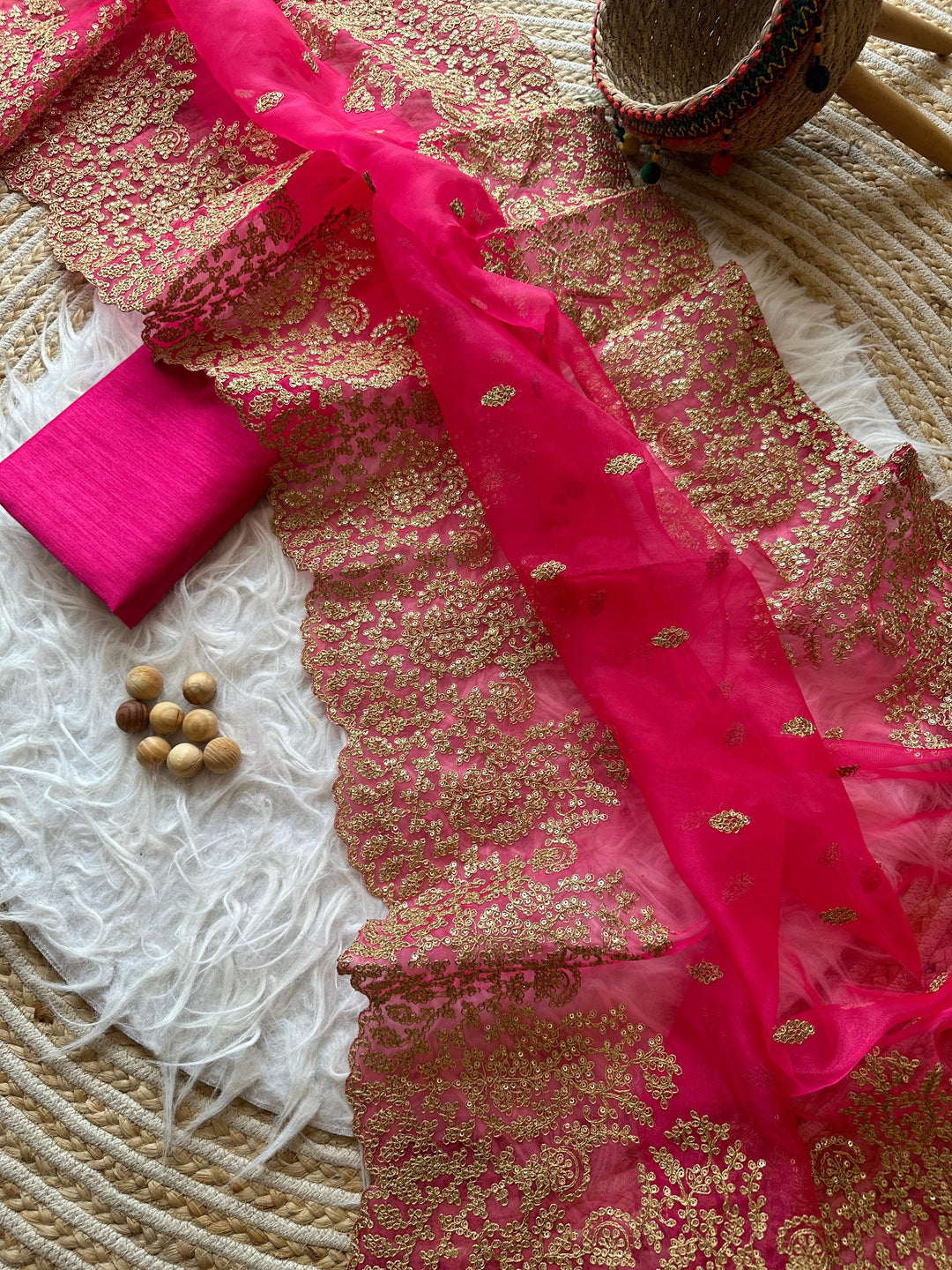 Glimpse Of Serenity Organza Saree