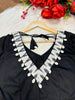 New Direction- Black Designer Blouse With Cowrie shells