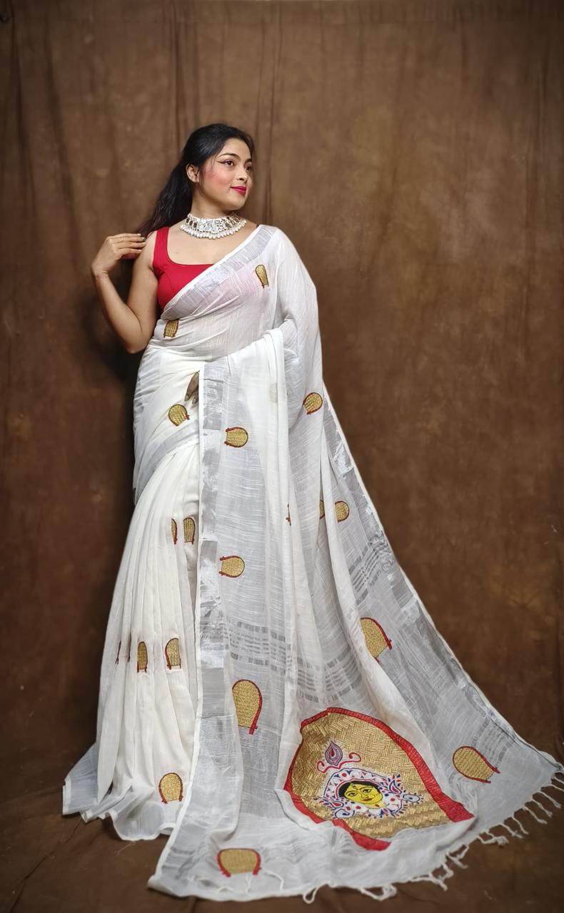 Rupang Dehi Pujo Special Cotton Saree