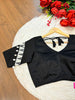 New Direction- Black Designer Blouse With Cowrie shells