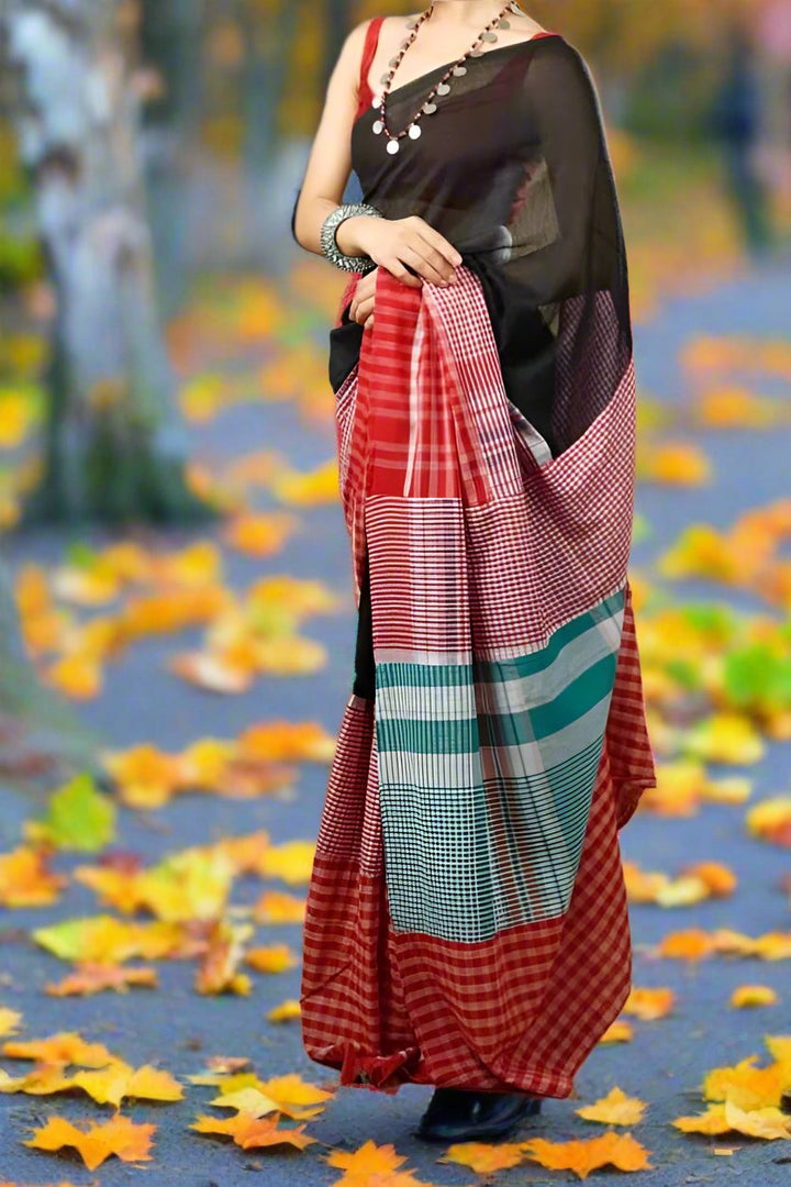 Beautiful In Stripe Cotton Saree