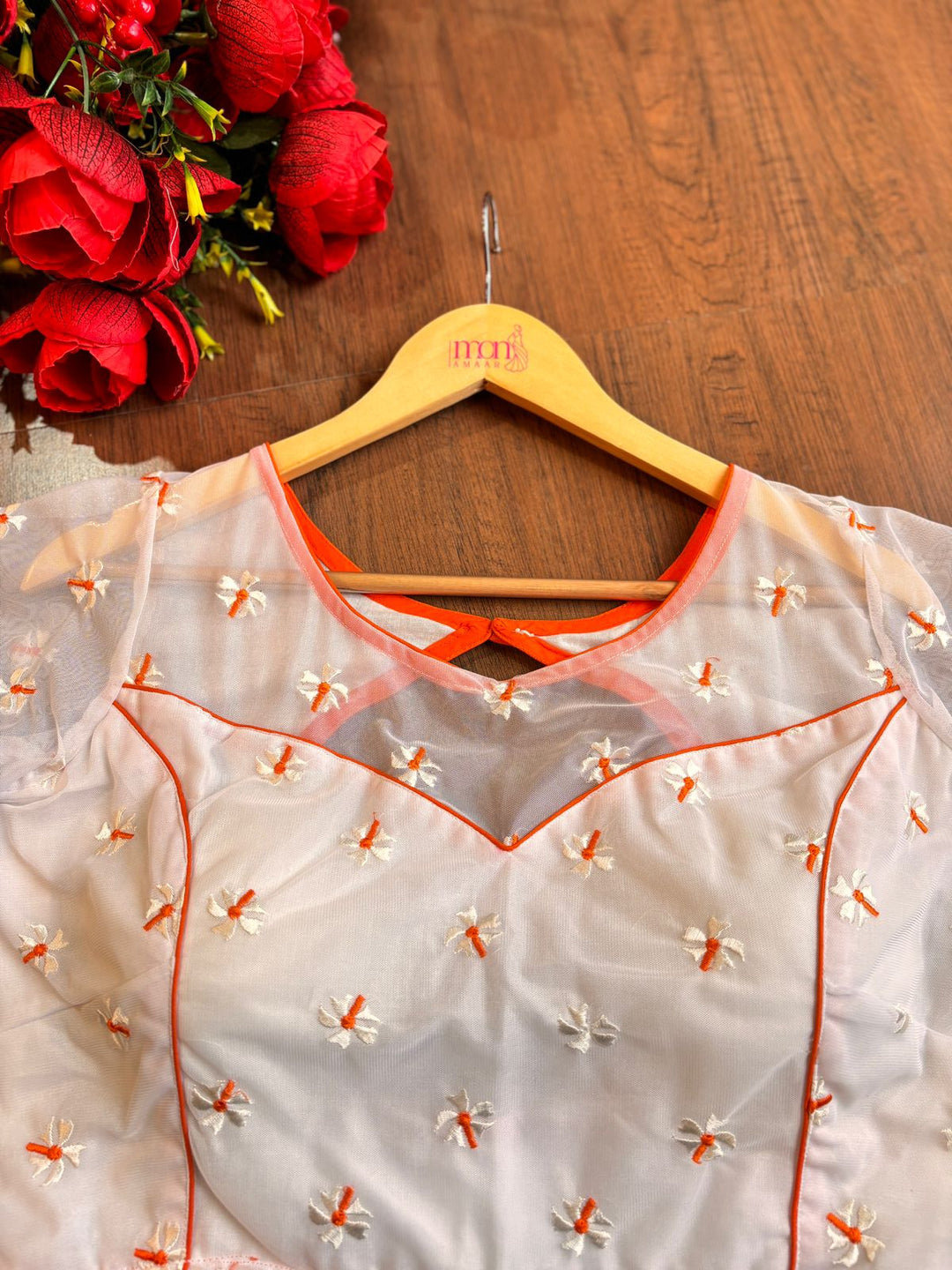 Smell Of Shiuli (Jasmine)- Padded  Designer Blouse