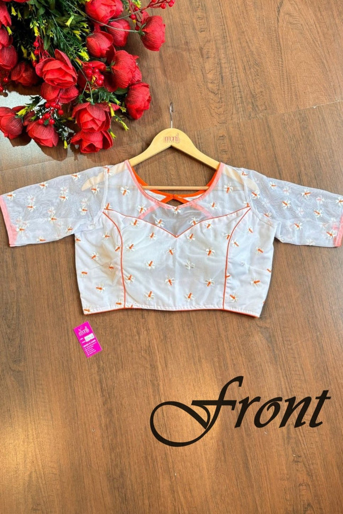 Smell Of Shiuli (Jasmine)- Padded  Designer Blouse