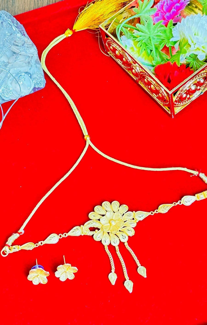 Glory Of Flower- Gold Plated Jewellery Set