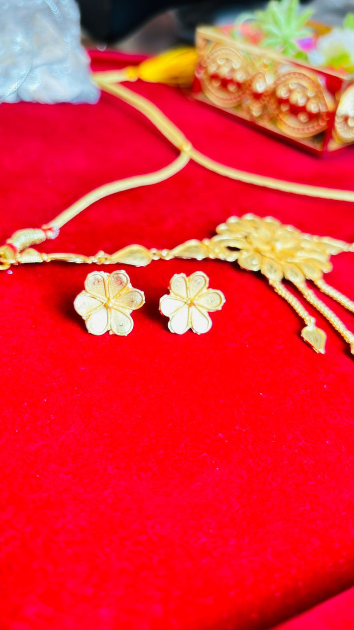 Glory Of Flower- Gold Plated Jewellery Set