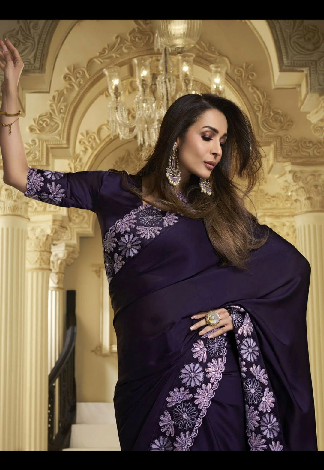 Malaika Arora Inspired Rangoli Silk Saree